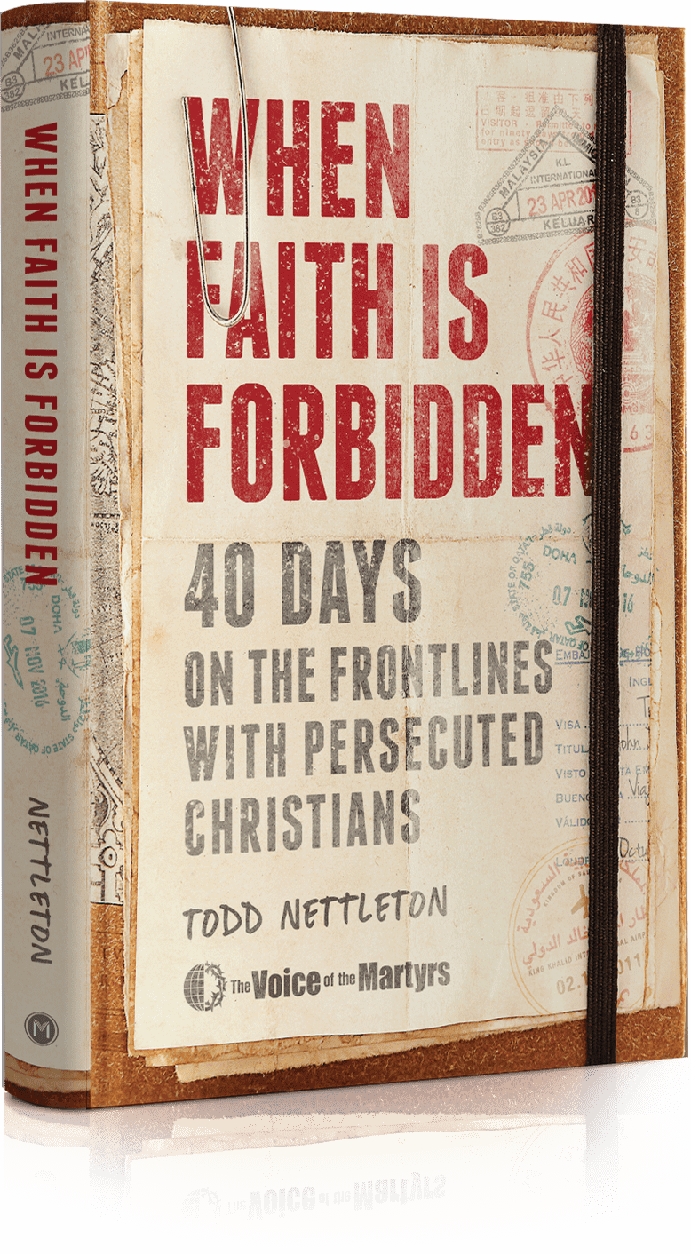 3d representation of front of When Faith is Forbidden book